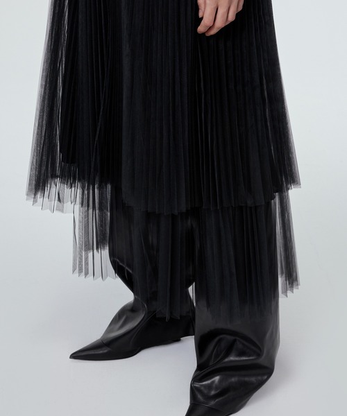 【新品未使用】tulle skirt Lig. チュールスカート　black Lig.チュールスカート ブラック 未使用 楽天市場】レース