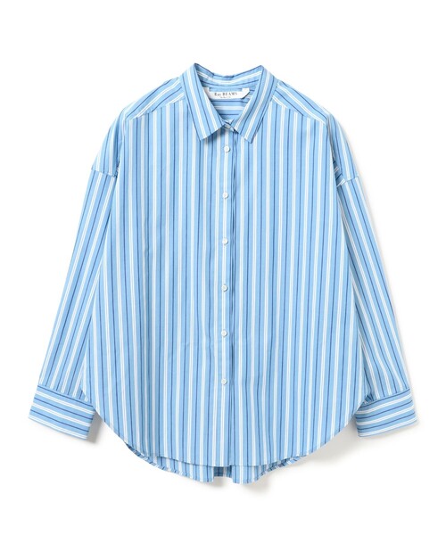 Ray BEAMS（レイビームス）の「マルチストライプ ビッグ シャツ（シャツ/ブラウス・レディース・グリーン/ブルー・ONE SIZE）」の13枚目の写真