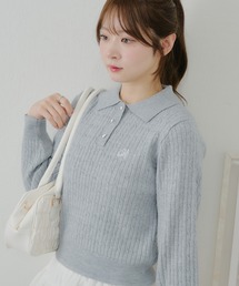 Another Branch olive des olive | ﾊｰﾄ釦ｹｰﾌﾞﾙﾎﾟﾛKT(ニット/セーター)