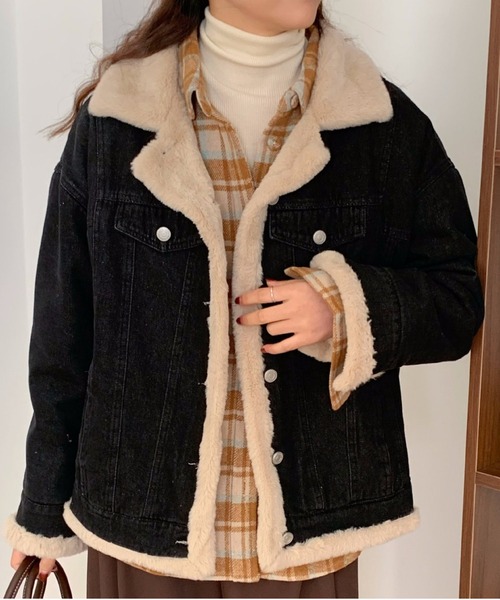 セール】裏ボアデニムジャケット（デニムジャケット）｜LETee