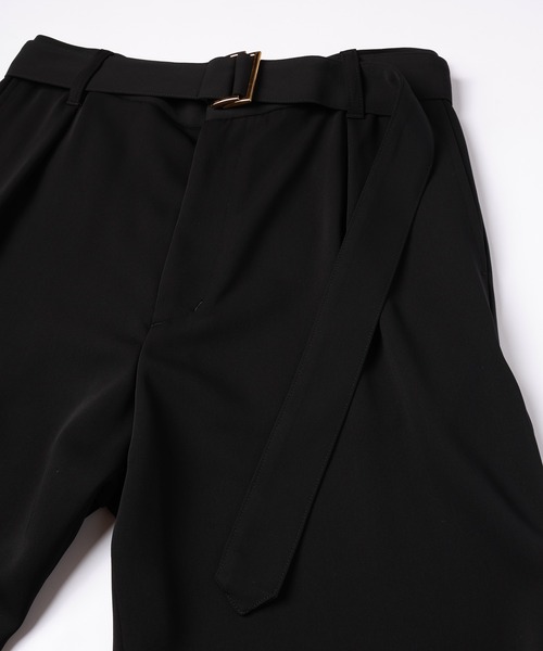 美品 CULLNI 24SS 極太 タック スラックス ベルト付き ブラック 25-SS-013_8_s.jpg?v=20250321160417