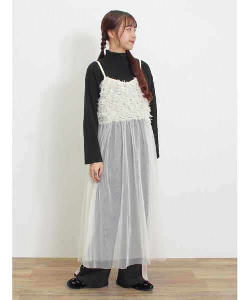 Samansa Mos2（サマンサ モスモス）の「◎リブ編みハイネックニット（ニット/セーター・レディース・キナリ/ブラック/ベージュ/グレー・M-L/S-M）」の17枚目の写真