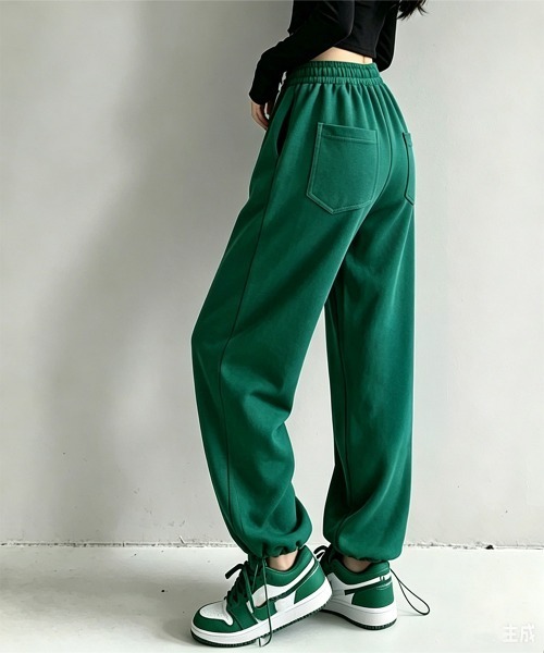 Miniministore(ミニミニストア)の「韓国 スウェットパンツ レディース 新作(カーゴパンツ・レディース・ブラック/アイボリー/チャコールグレー/ダークグリーン/フューシャピンク/ホワイト/レッド/ライトグレー/キャメル/アクア/ダークネイビー/ラベンダー/ロイヤルブルー/ブルー・FREE)」の6枚目の写真