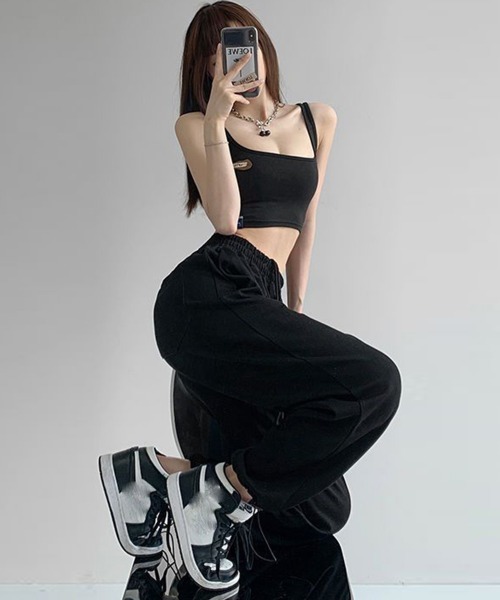 Miniministore(ミニミニストア)の「韓国 スウェットパンツ レディース 新作(カーゴパンツ・レディース・ブラック/アイボリー/チャコールグレー/ダークグリーン/フューシャピンク/ホワイト/レッド/ライトグレー/キャメル/アクア/ダークネイビー/ラベンダー/ロイヤルブルー/ブルー・FREE)」の16枚目の写真