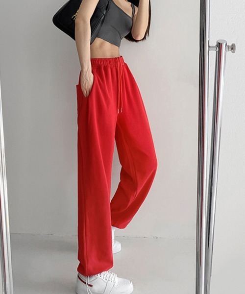 Miniministore(ミニミニストア)の「韓国 スウェットパンツ レディース 新作(カーゴパンツ・レディース・ブラック/アイボリー/チャコールグレー/ダークグリーン/フューシャピンク/ホワイト/レッド/ライトグレー/キャメル/アクア/ダークネイビー/ラベンダー/ロイヤルブルー/ブルー・FREE)」の20枚目の写真