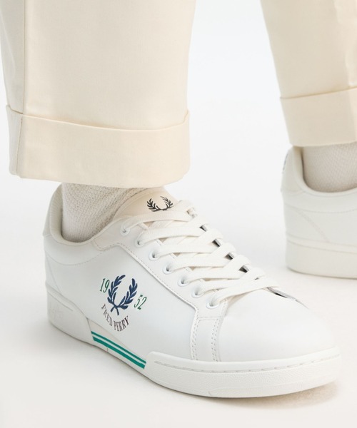 FRED PERRY（フレッドペリー）の「B722 Leather / 1952 Branded／レザーロゴスニーカー（スニーカー・メンズ・ホワイト・27cm/28cm/26cm）」の9枚目の写真