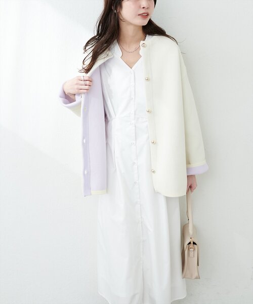 natural couture（ナチュラルクチュール）の「タックシャツワンピース