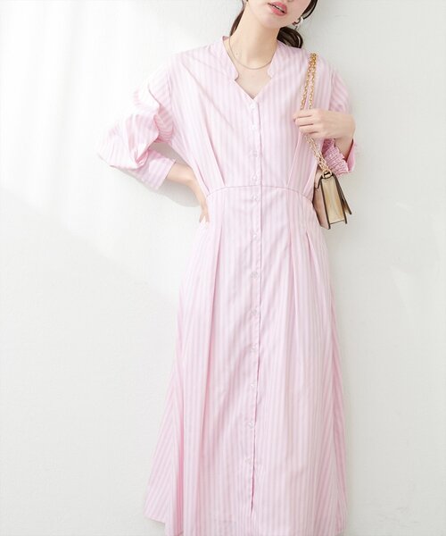 タックシャツワンピース（ワンピース）｜natural couture（ナチュラルクチュール） 5,322円