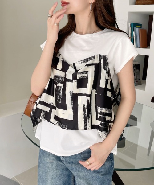 スカーフ風デザインが素敵HermesDoubles rayures sertiesシャツ スカーフ風デザインが素敵HermesDoubles rayures sertiesシャツ