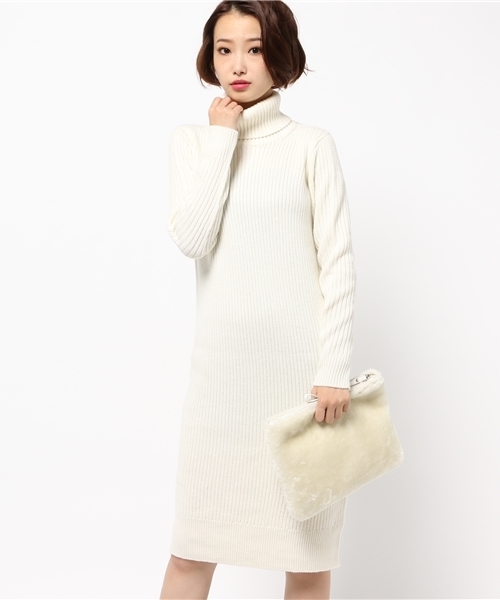 allureville（アルアバイル）の「リブタートルニットワンピース