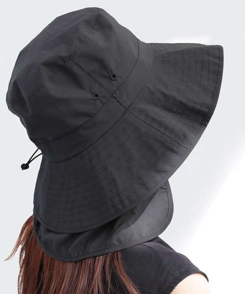 KiU（キウ）の「紫外線防止 キウプロテクトハット サンシェード付き UVカット（ハット・レディース・ブラック/カーキ/ベージュ・FREE）」の21枚目の写真