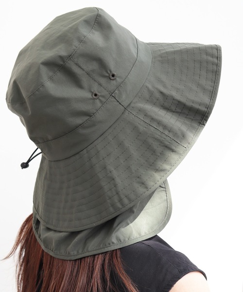 KiU（キウ）の「紫外線防止 キウプロテクトハット サンシェード付き UVカット（ハット・レディース・ブラック/カーキ/ベージュ・FREE）」の22枚目の写真