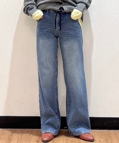 EDWIN(エドウィン)の「【EDWIN】「JERSEYSEASY」ワイド(デニムパンツ・レディース・ダークインディゴブルー・S/XS/M/L)」の16枚目の写真