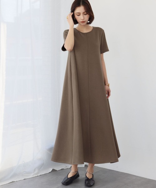 ELFRANK（エルフランク）の「ダンボールAラインワンピース（ワンピース・レディース・オフホワイト/カーキ/チャコールグレー・FREE）」の3枚目の写真