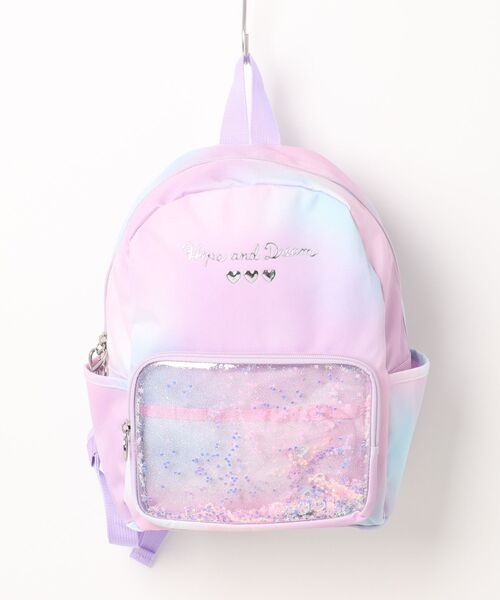 Kids Foret（キッズフォーレ）の「スパンコール入りクリアポケットリュック（バックパック/リュック・キッズ・ラベンダー/その他1/ブラック・M/L）」の3枚目の写真