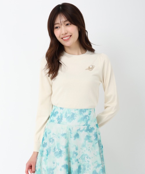 MISCH MASCH(ミッシュマッシュ)の「ブローチ付きラメバリエーションニット(ニット/セーター・レディース・ホワイト/シルバー/ホワイト×ブラック/イエロー・フリ-)」の19枚目の写真