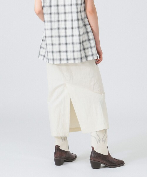 Ray BEAMS（レイビームス）の「フリンジ 2way タイト スカート（スカート・レディース・ブラック/アイボリー・1/0）」の4枚目の写真