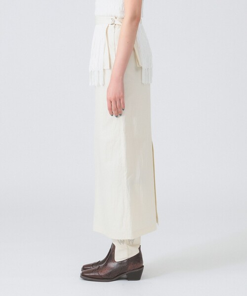 Ray BEAMS（レイビームス）の「フリンジ 2way タイト スカート（スカート・レディース・ブラック/アイボリー・1/0）」の8枚目の写真