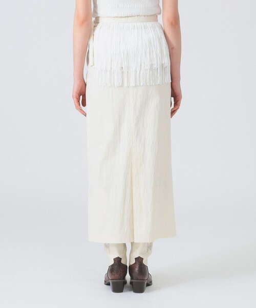 Ray BEAMS（レイビームス）の「フリンジ 2way タイト スカート（スカート・レディース・ブラック/アイボリー・1/0）」の9枚目の写真