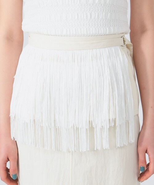 Ray BEAMS（レイビームス）の「フリンジ 2way タイト スカート（スカート・レディース・ブラック/アイボリー・1/0）」の10枚目の写真