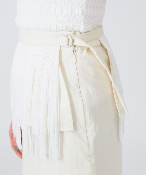 Ray BEAMS（レイビームス）の「フリンジ 2way タイト スカート（スカート・レディース・ブラック/アイボリー・1/0）」の11枚目の写真