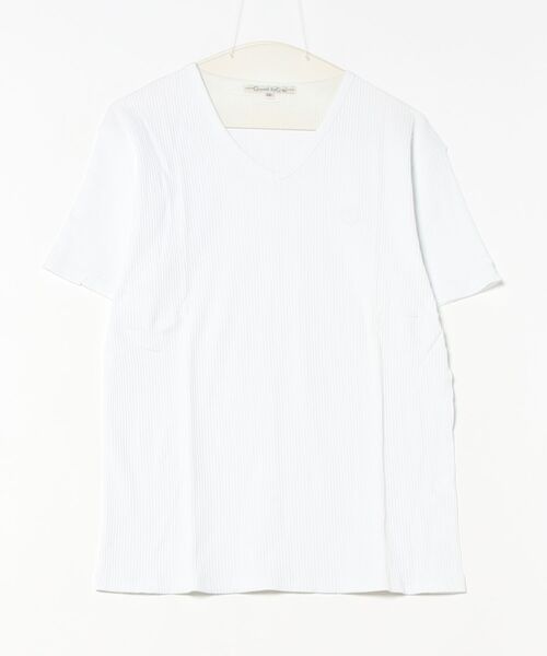 B.I.D.(ビーアイディー)の「《Growth by Grail》ワンポイント針抜きVネックT(Tシャツ/カットソー・メンズ・グレー/ブラック/ホワイト・X-LARGE/LARGE/MEDIUM)」の13枚目の写真
