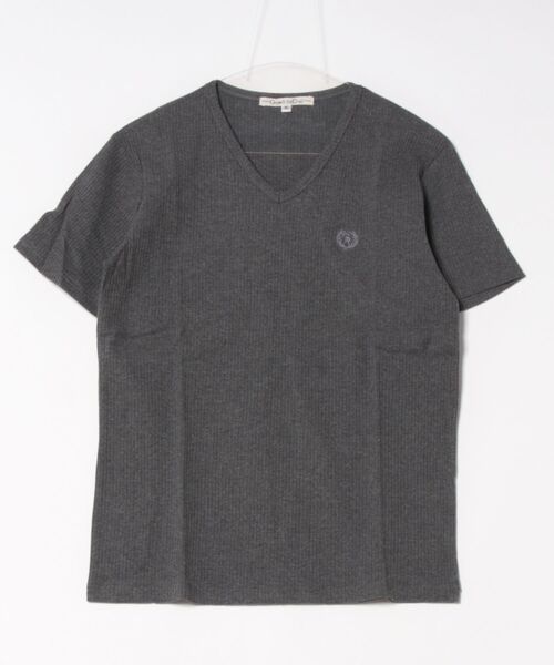 B.I.D.(ビーアイディー)の「《Growth by Grail》ワンポイント針抜きVネックT(Tシャツ/カットソー・メンズ・グレー/ブラック/ホワイト・X-LARGE/LARGE/MEDIUM)」の14枚目の写真