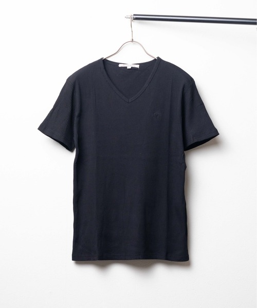 B.I.D.(ビーアイディー)の「《Growth by Grail》ワンポイント針抜きVネックT(Tシャツ/カットソー・メンズ・グレー/ブラック/ホワイト・X-LARGE/LARGE/MEDIUM)」の5枚目の写真