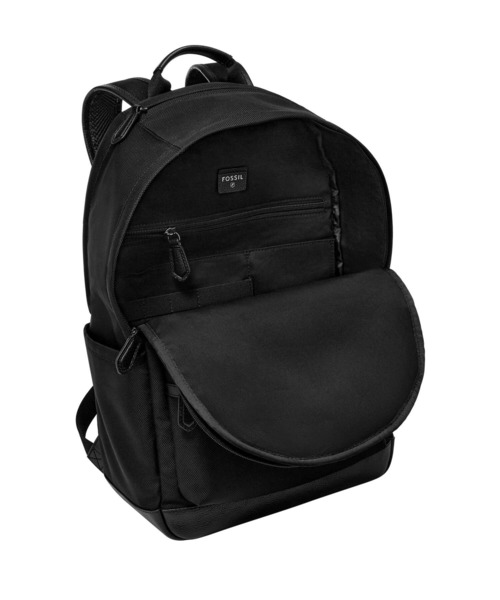 FOSSIL（フォッシル）の「フォッシル リュックサック メンズ ナイロン/合成 ブラック スマホ収納可 MBG9630001（バックパック/リュック・メンズ・ブラック・FREE）」の2枚目の写真