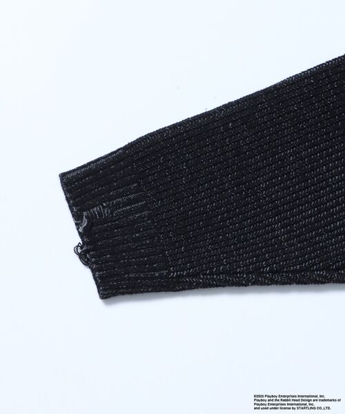 PLAYBOY（プレイボーイ）の「【SEQUENZ（シークエンズ）】PB RHD KNIT ZIP PK / プレイボーイ ジャケット ニット フルジップ センターロゴ（パーカー・メンズ・ブラック/ブルーグレー・SMALL/MEDIUM/LARGE）」の13枚目の写真