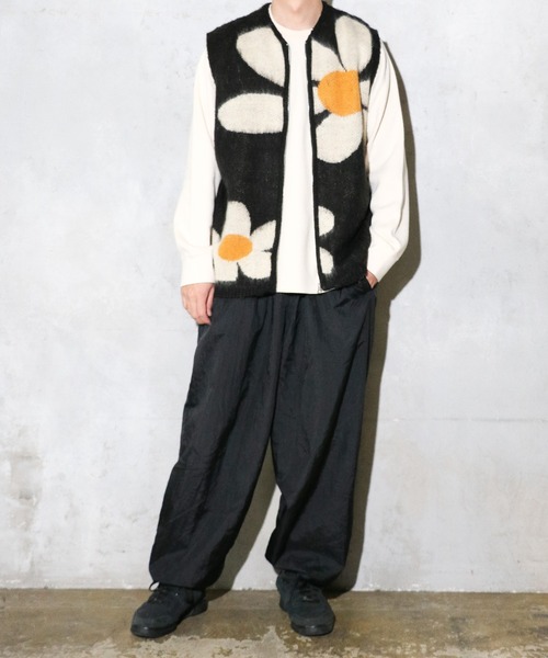 TOWNCRAFT（タウンクラフト）の「TOWNCRAFT / タウンクラフト SHAGGY PATTERN ZIP VEST シャギーニット ジップアップベスト（ベスト・メンズ・その他3/その他2/その他1/レオパード/ブラック・MEDIUM/LARGE/X-SMALL）」の3枚目の写真