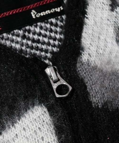 TOWNCRAFT / タウンクラフト SHAGGY PATTERN ZIP VEST シャギーニット