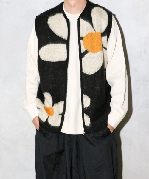 TOWNCRAFT（タウンクラフト）の「TOWNCRAFT / タウンクラフト SHAGGY PATTERN ZIP VEST シャギーニット ジップアップベスト（ベスト・メンズ・その他3/その他2/その他1/レオパード/ブラック・MEDIUM/LARGE/X-SMALL）」の22枚目の写真