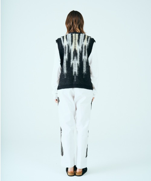 TOWNCRAFT / タウンクラフト SHAGGY PATTERN ZIP VEST シャギーニット