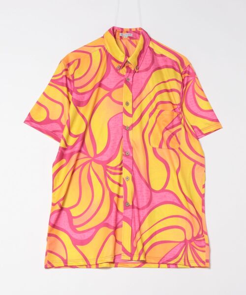 Maunaloa(マウナロア)の「【Maunaloa】Ocean Blue Bird ネオンハイビMEN'Sシャツ(シャツ/ブラウス・メンズ・ネイビー/ピンク/ブルー・L/M)」の3枚目の写真
