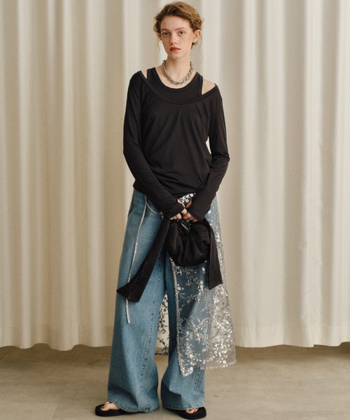 yae（ヤエ）の「2set multi way tops/ 2セットマルチウェイトップス（Tシャツ/カットソー・レディース・ホワイト/グレー/ブラック・FREE）」の18枚目の写真