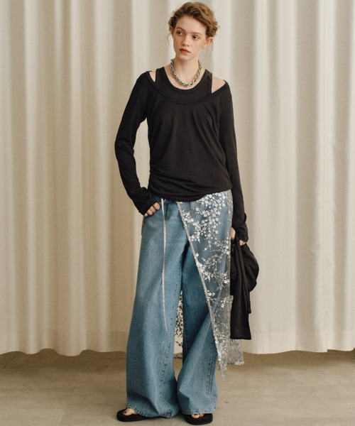 みぃー  2枚セットSサイズ Tシャツ＆カットソー yae（ヤエ）の「2set multi way tops/ 2セットマルチウェイ