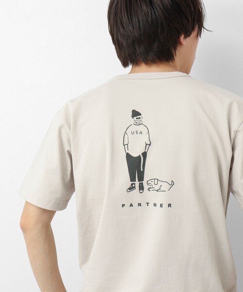 BARNS OUTFITTERS(バーンズアウトフィッターズ)の「【BARNS OUTFITTERS】別注タフネックT PARTNER 25SS(Tシャツ/カットソー・メンズ・ホワイト/キナリ/ピンク/チャコールグレー・S/M/L)」の3枚目の写真