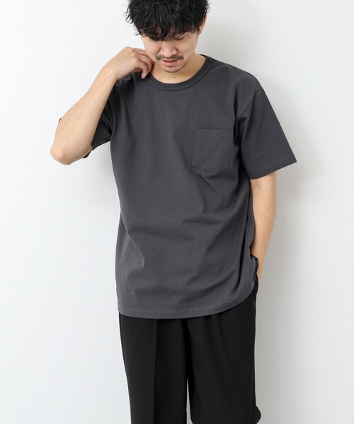 BARNS OUTFITTERS(バーンズアウトフィッターズ)の「【BARNS OUTFITTERS】別注タフネックT PARTNER 25SS(Tシャツ/カットソー・メンズ・ホワイト/キナリ/ピンク/チャコールグレー・S/M/L)」の5枚目の写真