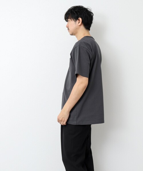 BARNS OUTFITTERS(バーンズアウトフィッターズ)の「【BARNS OUTFITTERS】別注タフネックT PARTNER 25SS(Tシャツ/カットソー・メンズ・ホワイト/キナリ/ピンク/チャコールグレー・S/M/L)」の7枚目の写真