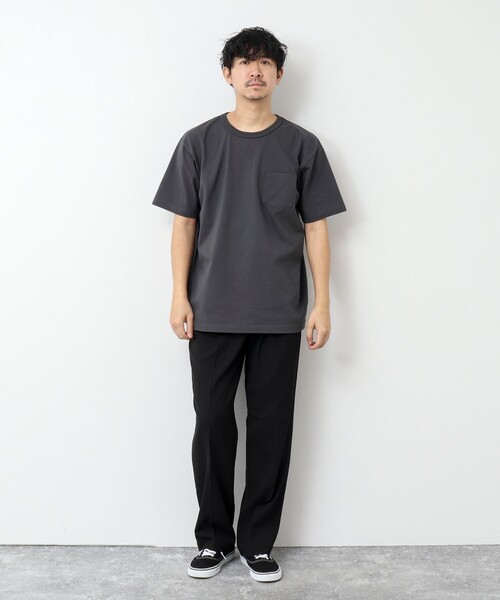 BARNS OUTFITTERS(バーンズアウトフィッターズ)の「【BARNS OUTFITTERS】別注タフネックT PARTNER 25SS(Tシャツ/カットソー・メンズ・ホワイト/キナリ/ピンク/チャコールグレー・S/M/L)」の8枚目の写真