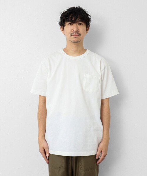 BARNS OUTFITTERS(バーンズアウトフィッターズ)の「【BARNS OUTFITTERS】別注タフネックT PARTNER 25SS(Tシャツ/カットソー・メンズ・ホワイト/キナリ/ピンク/チャコールグレー・S/M/L)」の12枚目の写真