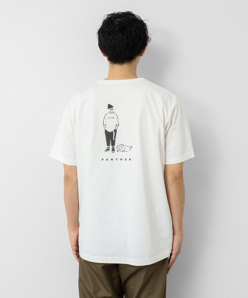 BARNS OUTFITTERS(バーンズアウトフィッターズ)の「【BARNS OUTFITTERS】別注タフネックT PARTNER 25SS(Tシャツ/カットソー・メンズ・ホワイト/キナリ/ピンク/チャコールグレー・S/M/L)」の14枚目の写真