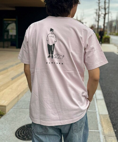 BARNS OUTFITTERS(バーンズアウトフィッターズ)の「【BARNS OUTFITTERS】別注タフネックT PARTNER 25SS(Tシャツ/カットソー・メンズ・ホワイト/キナリ/ピンク/チャコールグレー・S/M/L)」の20枚目の写真