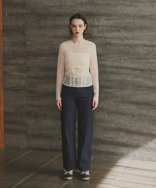 corset style sheer tops コルセットスタイルシアートップス（T