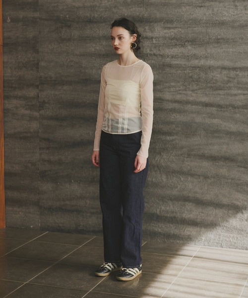 コルセットスタイルシアートップス / corset style sheer tops（T