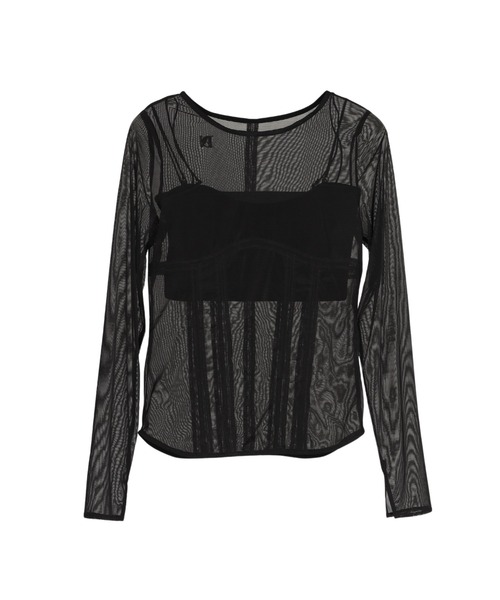 corset style sheer tops コルセットスタイルシアートップス（T