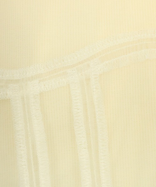 トップス ANDRESD corset style sheer tops コルセットスタイルシアートップス（T