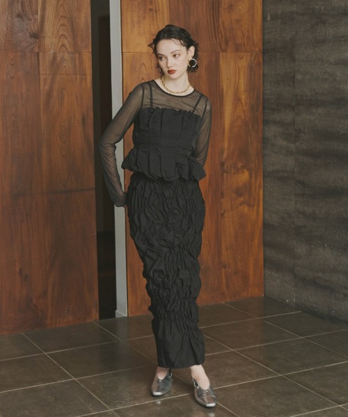 corset style sheer tops コルセットスタイルシアートップス（T