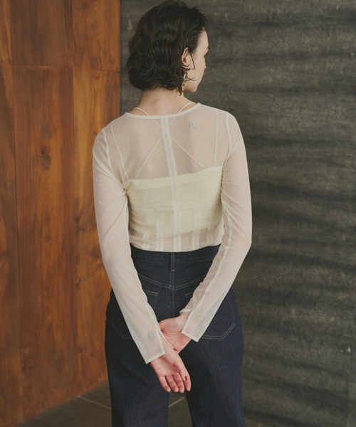 tシャツ corset style sheer tops コルセットスタイルシアートップス レディース ANDRESD tシャツ corset style sheer tops コルセットスタイル